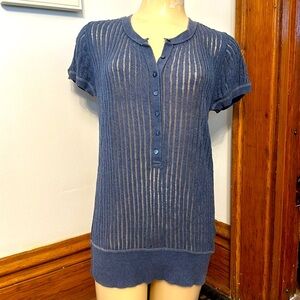 Mossimo Supply Women’s Ribbed Semi Sheer Top, XL/XXL